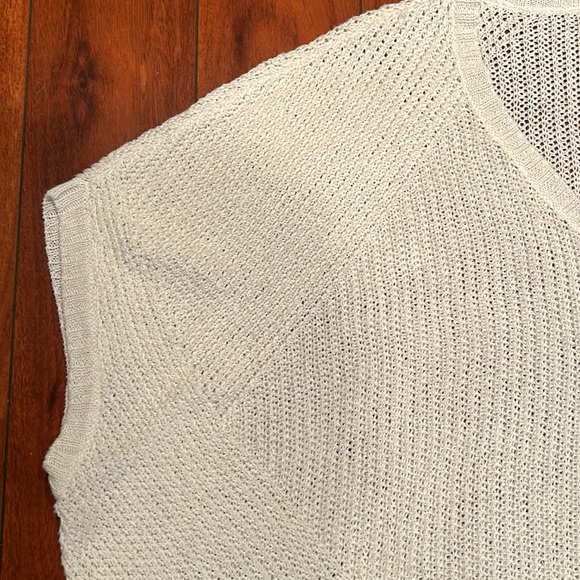 NWT Polo Ralph Lauren 100% Linen Relaxed Fit Open Knit Cropped Sleeveless Top - Picture 6 of 13